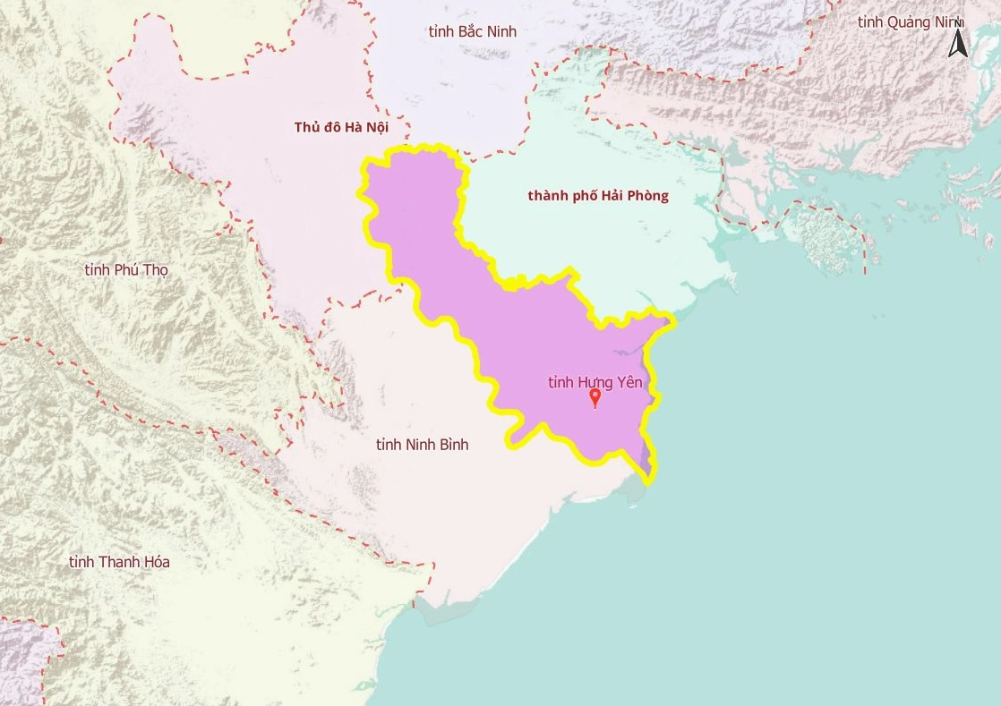 Bản đồ hành chính tỉnh Hưng Yên sau đợt sắp xếp 2025