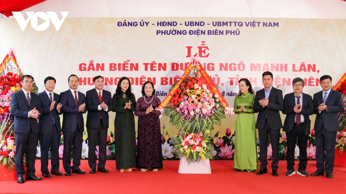 Điện Biên tổ chức lễ đặt tên đường Ngô Mạnh Lân
