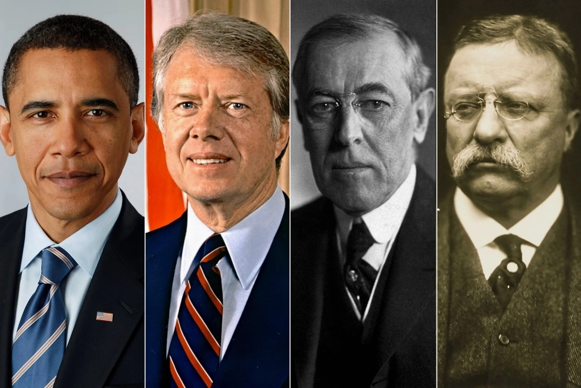 Hình ảnh một số tổng thống Mỹ từng đoạt giải Nobel Hòa bình, thể hiện sự đa dạng của các cá nhân được vinh danh.