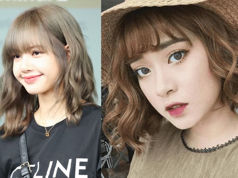 kiểu tóc ngang vai uốn đuôi