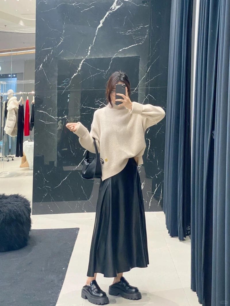 chân váy dài mặc sao đẹp