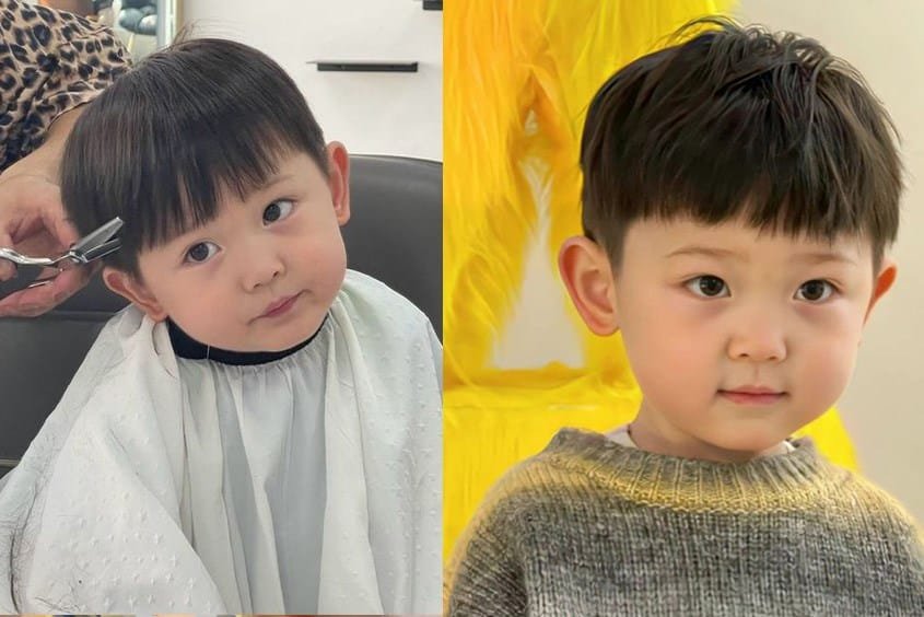 hình ảnh tóc đẹp cho bé trai 1-2 tuổi