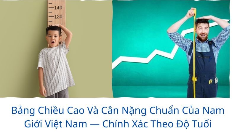 chiều cao và cân nặng chuẩn của nam