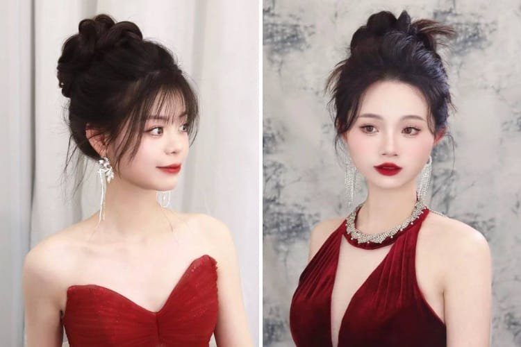 kiểu tóc dự tiệc dễ làm tại nhà