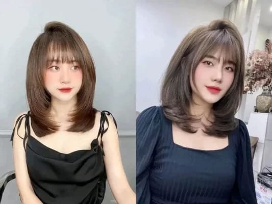 mẫu tóc ngang vai đẹp hiện nay