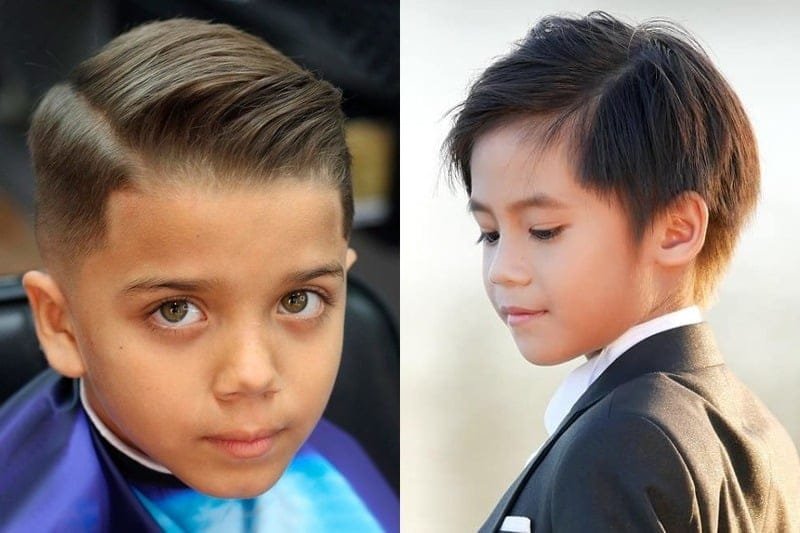kiểu tóc bé trai ít tóc 