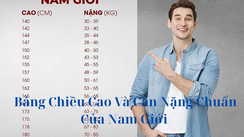 chỉ số cơ thể chuẩn nam