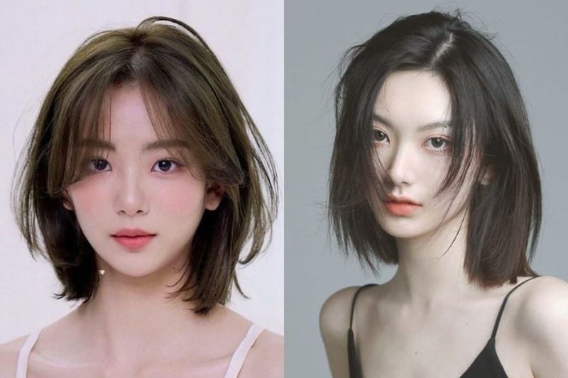 kiểu tóc cho tóc ít và mặt tròn