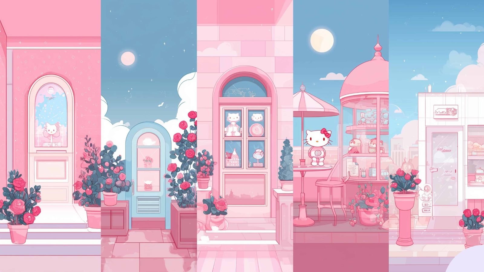 wallpaper hello kitty cho máy tính