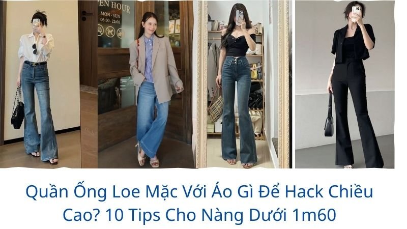quần ống loe mặc với áo gì
