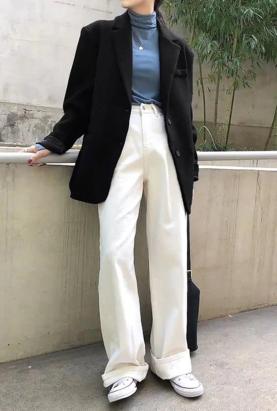 quần ống rộng mặc sao đẹp