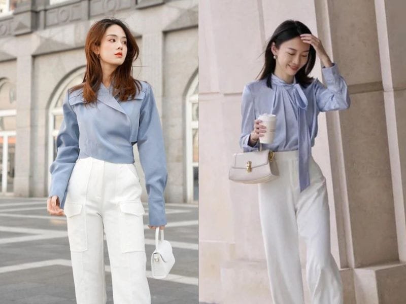 cách mix màu xanh dương