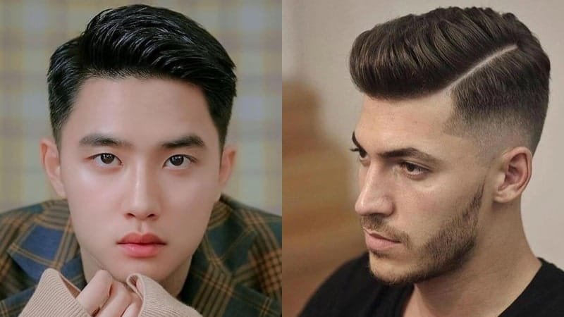 kiểu tóc side part rủ tự nhiên