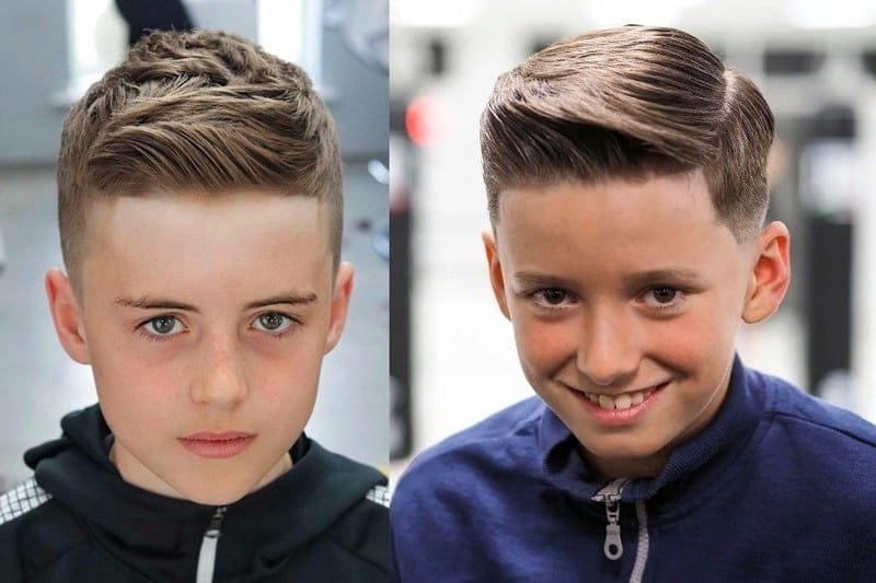 kiểu tóc bé trai tự nhiên 