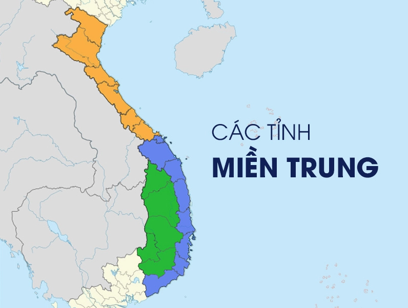 Khu vực miền Trung gồm những tỉnh nào?