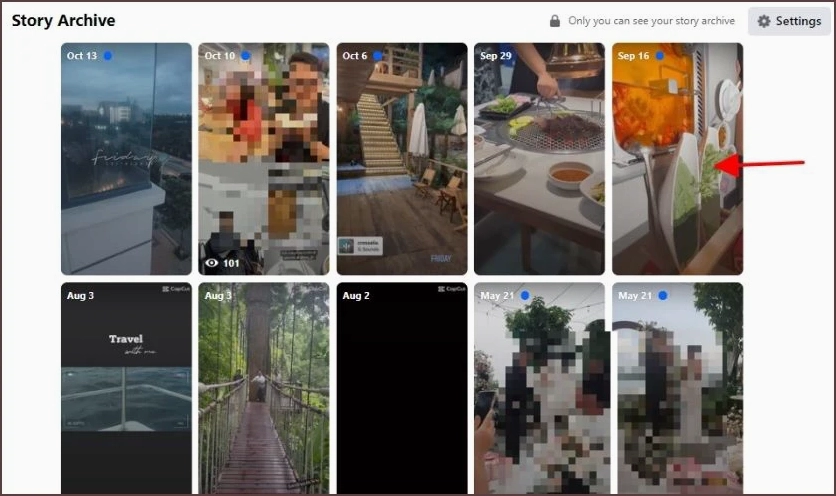 Tìm story và nhấp vào nó