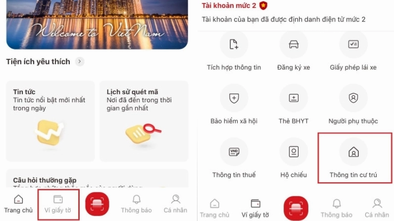 Tra cứu tạm trú online trên ứng dụng VNeID