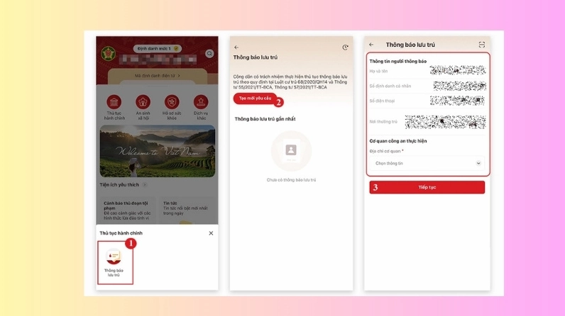 Truy cập ứng dụng VNeID và đăng nhập