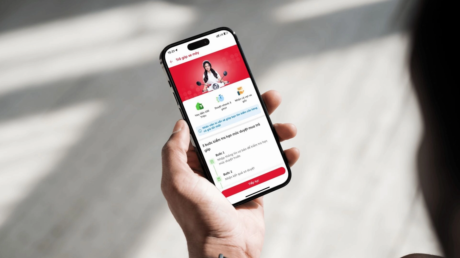 Bạn có thể mua trả góp xe Vision 50cc với 3 bước đơn giản