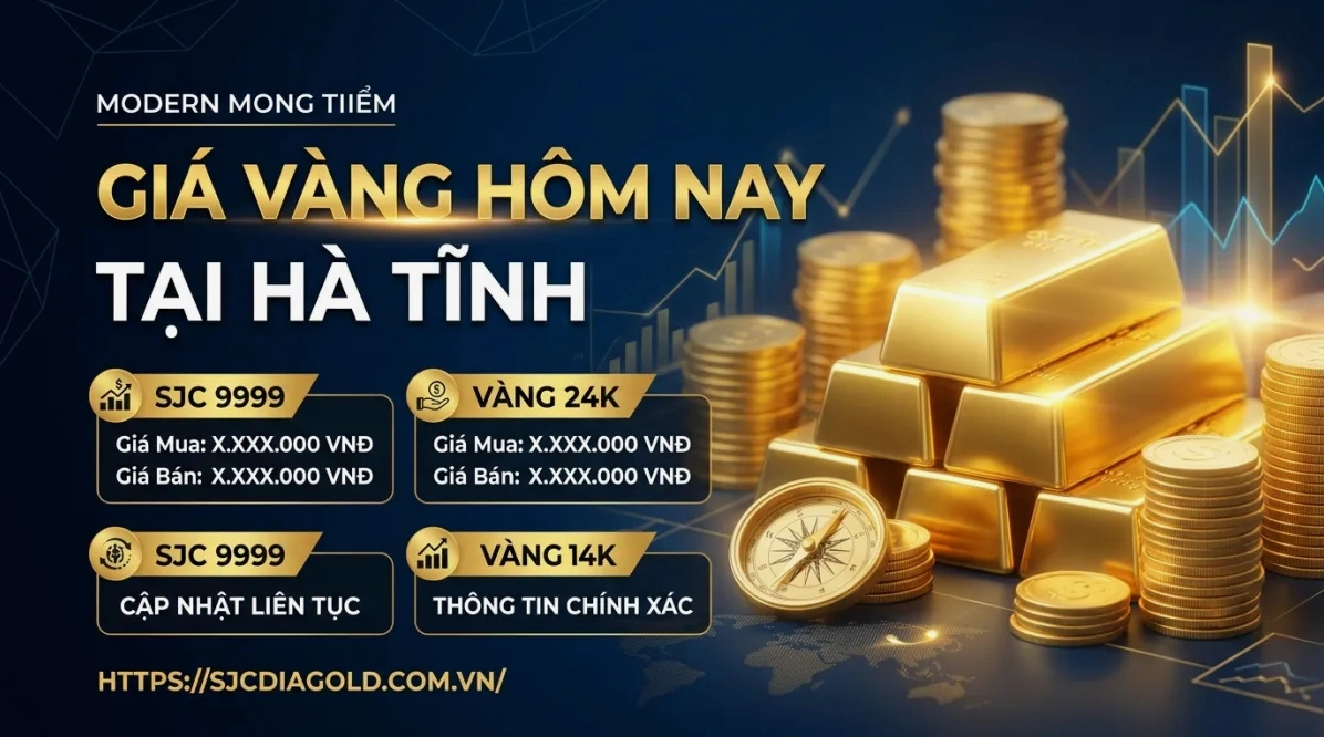 Bảng giá vàng hôm nay tại Hà Tĩnh cập nhật mới nhất