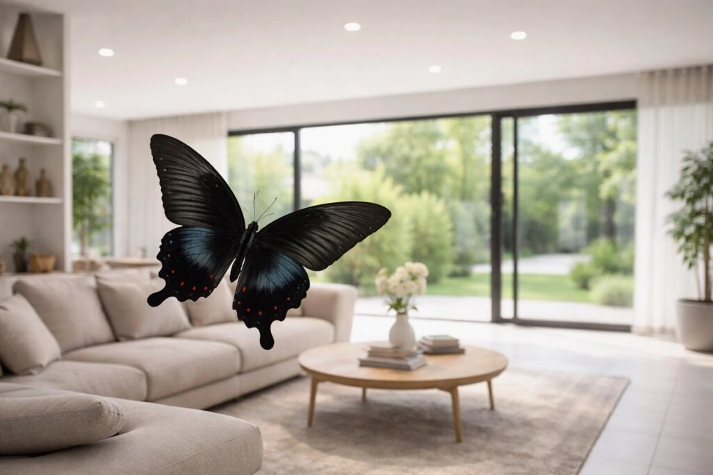 Bướm đen bay vào nhà