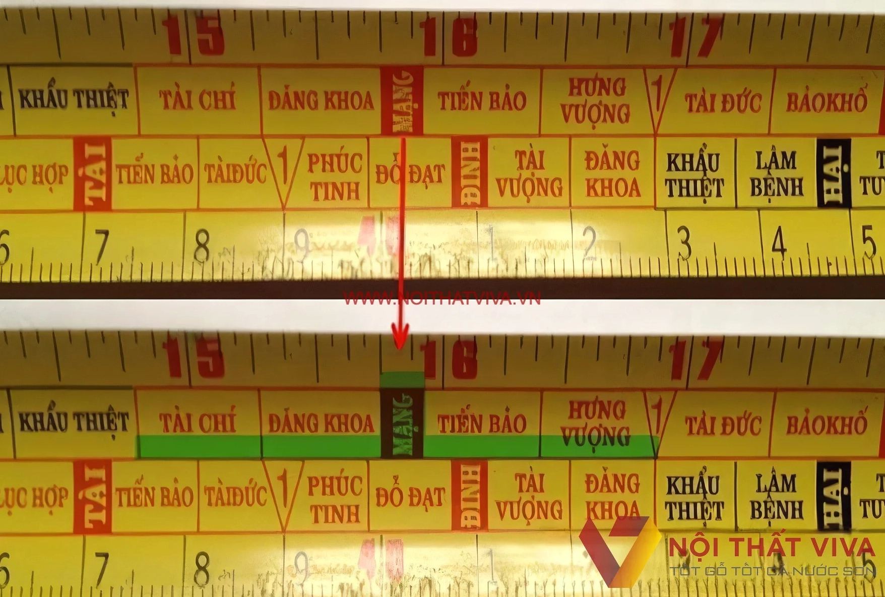 Cấu tạo của thước Lỗ Ban