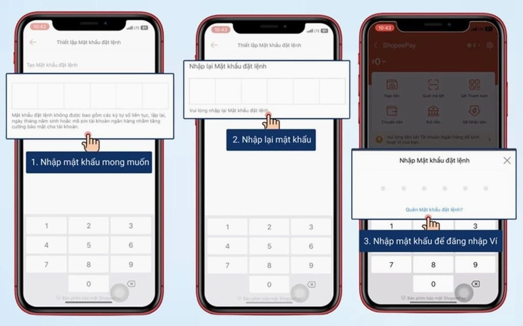 Đặt mật khẩu Shopee có độ bảo mật cao để làm tài khoản Shopee Pay.