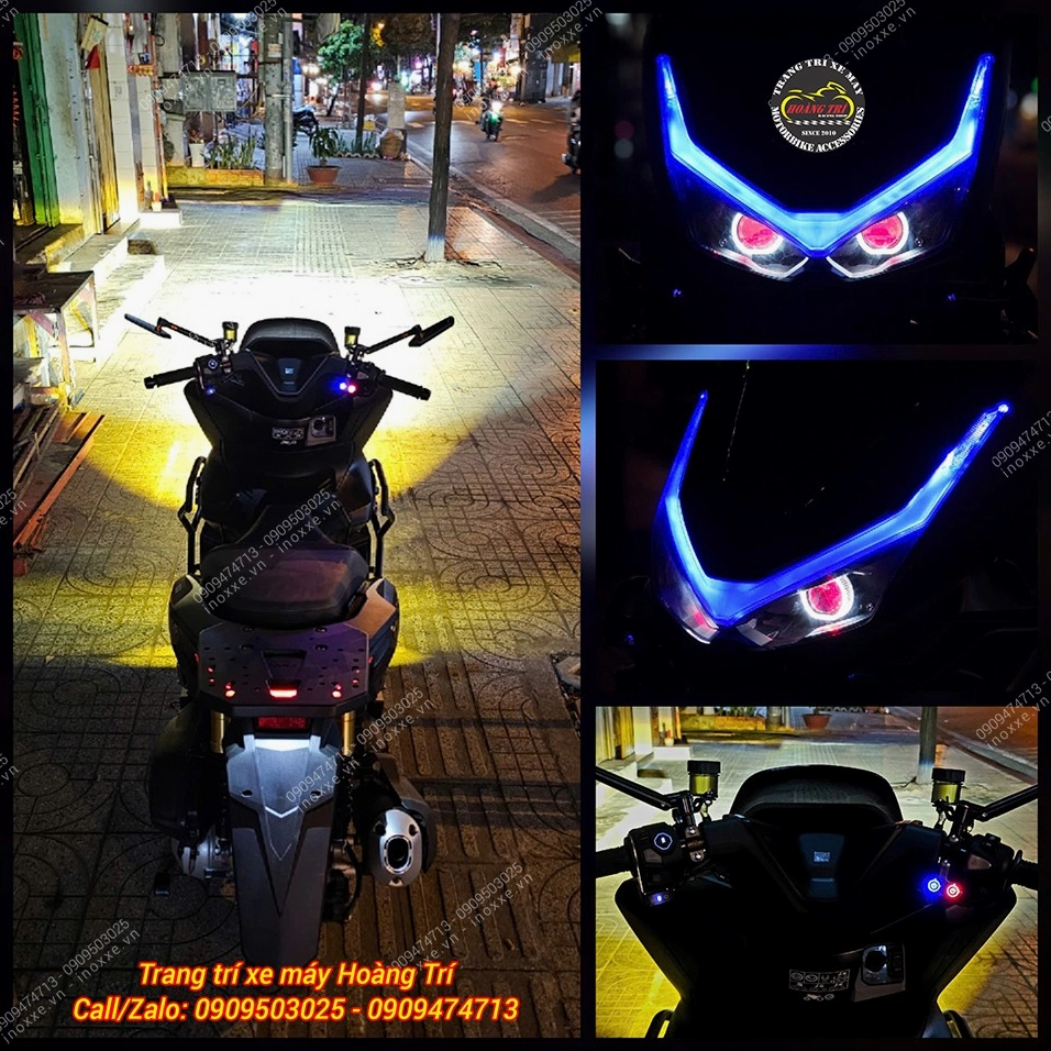 Độ đèn Bi cầu cho xe PCX 160