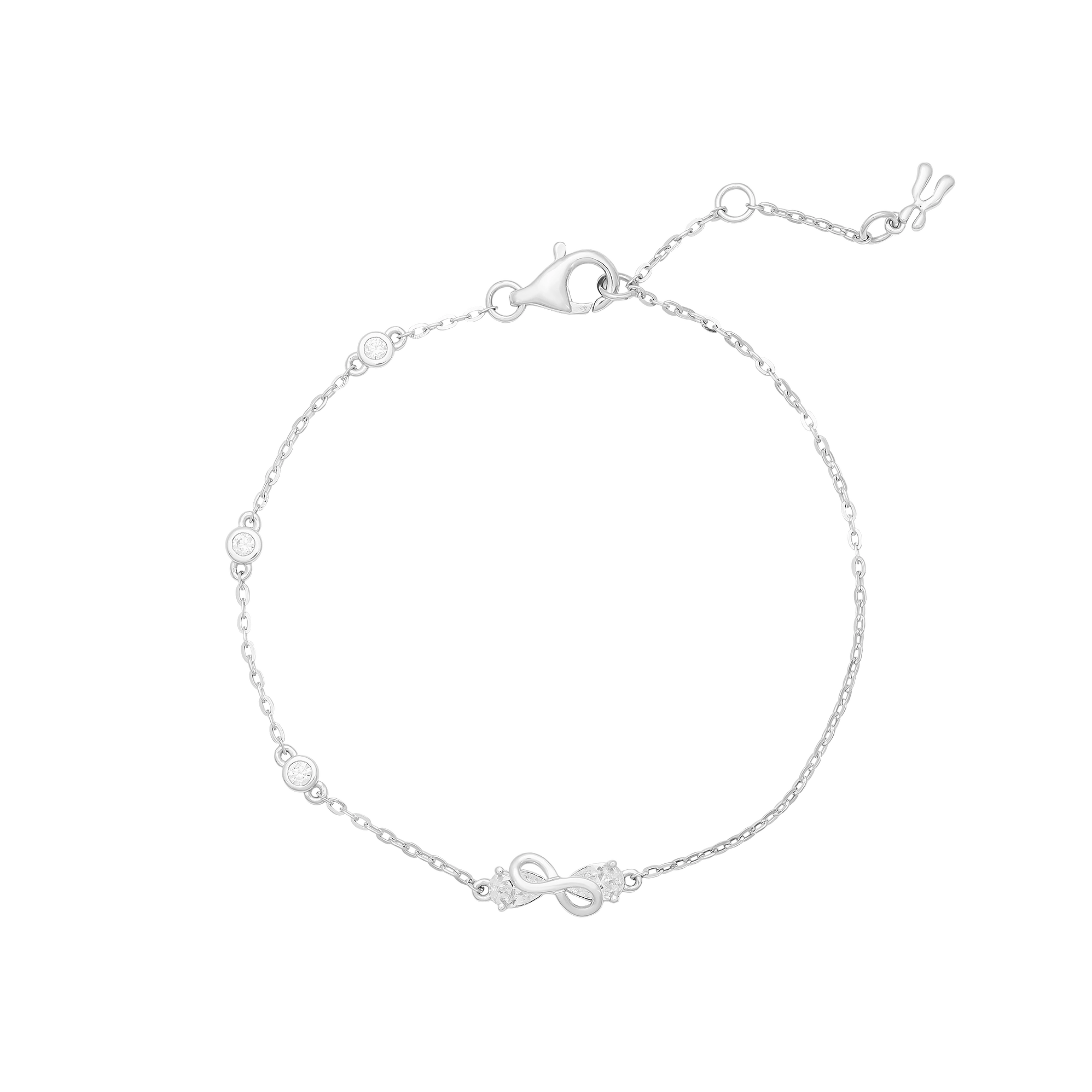 Giá vàng Nam Phát hôm nay - Lắc tay vàng trắng đính đá tinh tế