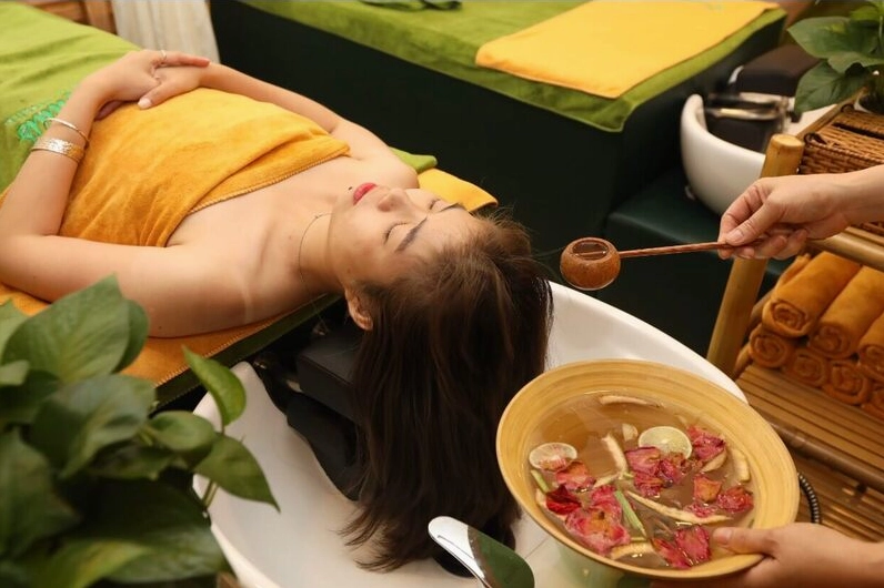 Gội đầu dưỡng sinh Hoa Mộc Tân An Spa