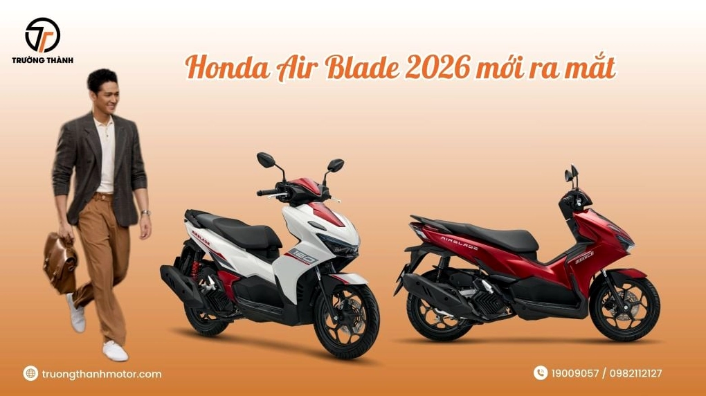Honda Air Blade 2026 mới ra mắt giá chỉ từ 43 triệu đồng