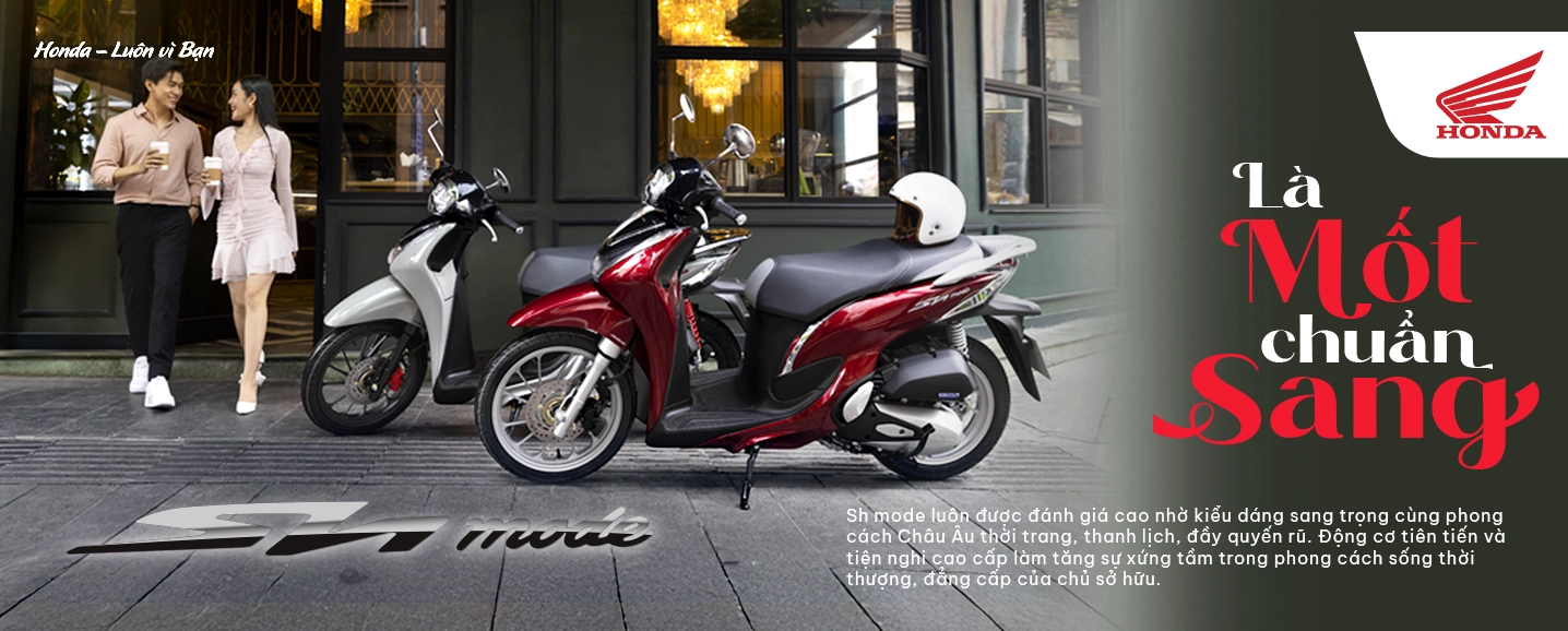 Honda SH Mode 2026 với thiết kế sang trọng