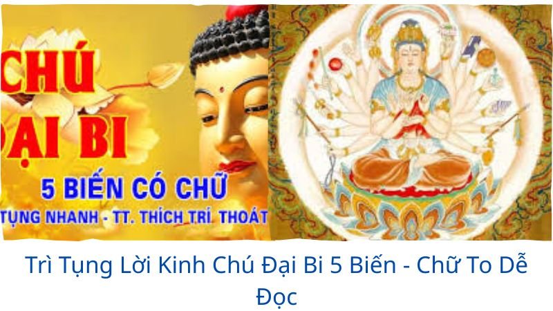 lời kinh chú đại bi 5 biến - chữ to
