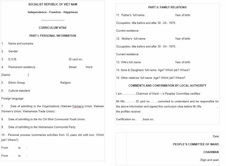 Lưu ý quan trọng khi ghi hồ sơ xin việc