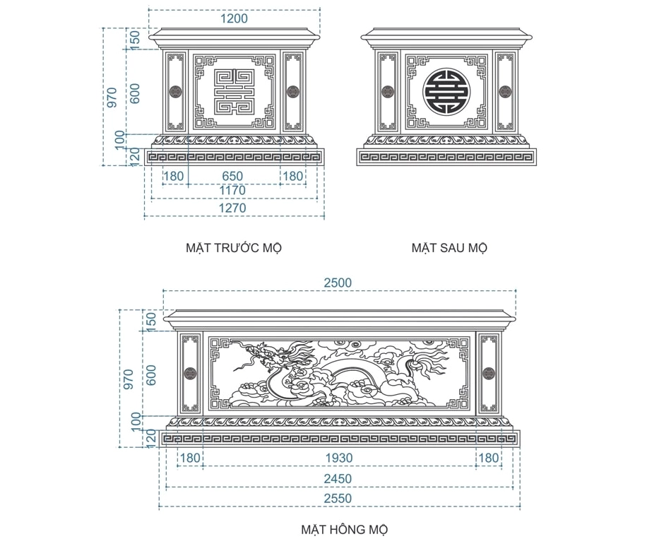 Quy định về kích thước xây mộ theo thước lỗ ban