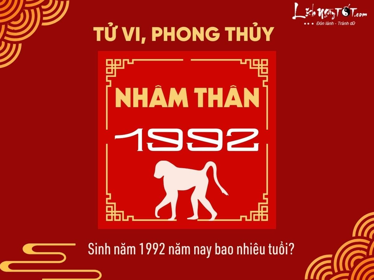 Sinh nam 1992 nam nay bao nhieu tuoi?