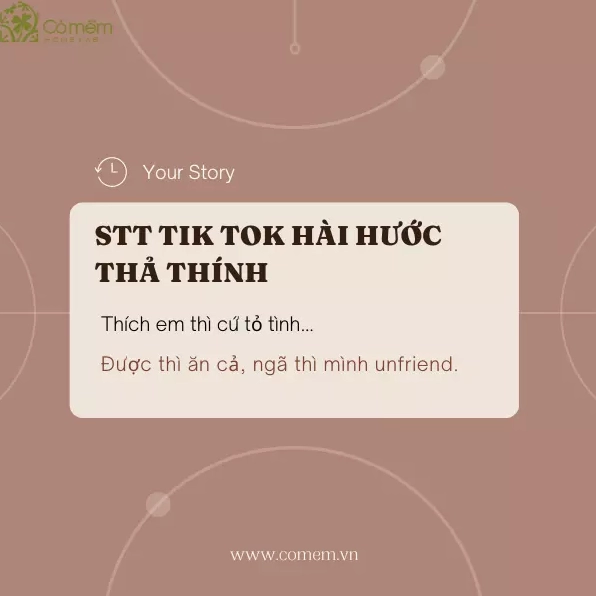 stt tik tok thả thính
