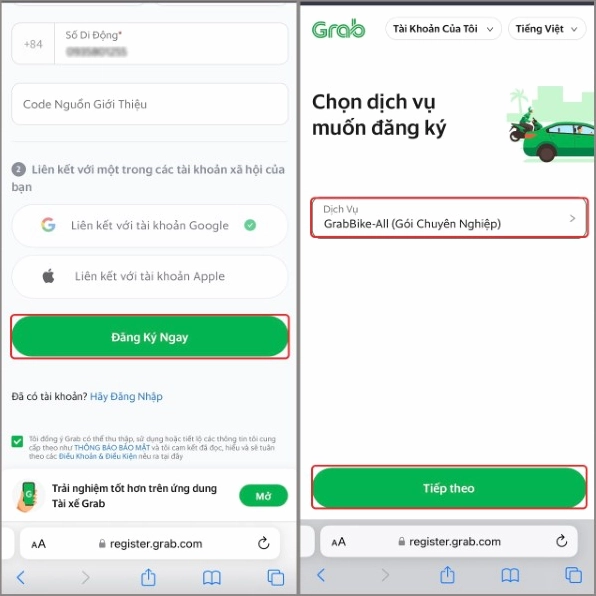 Tải lên các giấy tờ cá nhân cần thiết theo yêu cầu của hệ thống