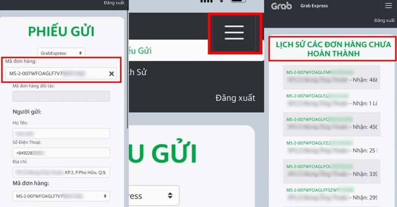 Tìm kiếm phiếu gửi điện tử