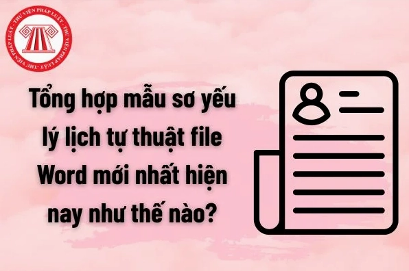 Tổng hợp mẫu sơ yếu lý lịch tự thuật file Word mới nhất hiện nay như thế nào?