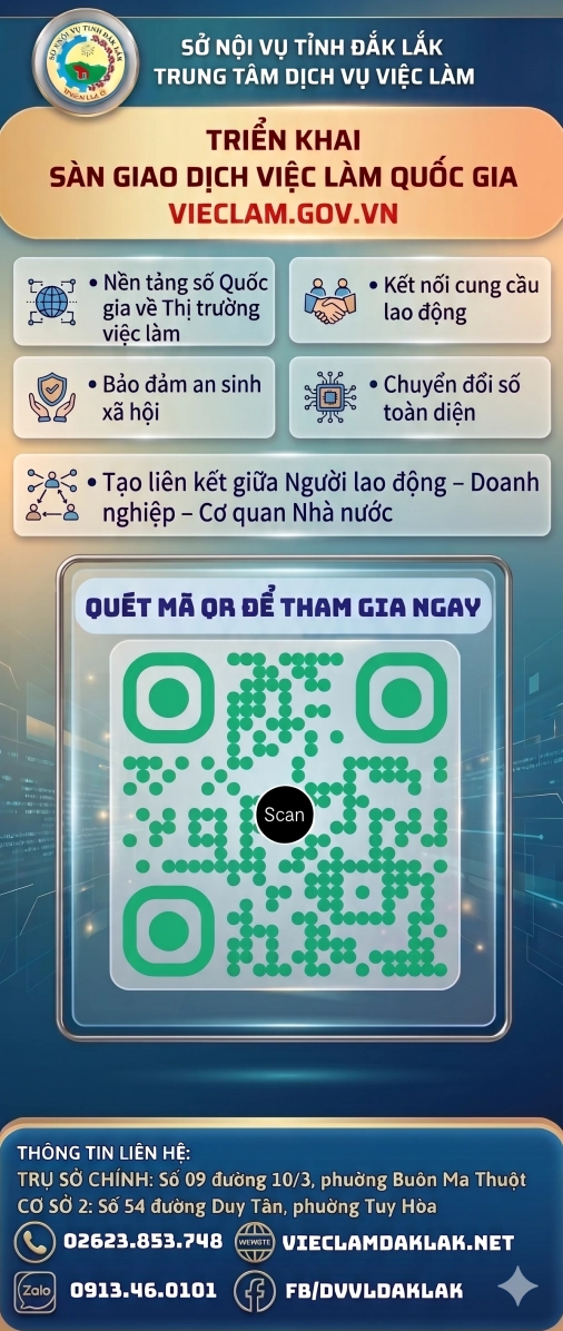 TRIỂN KHAI SÀN GIAO DỊCH VIỆC LÀM QUỐC GIA VIECLAM.GOV.VN
