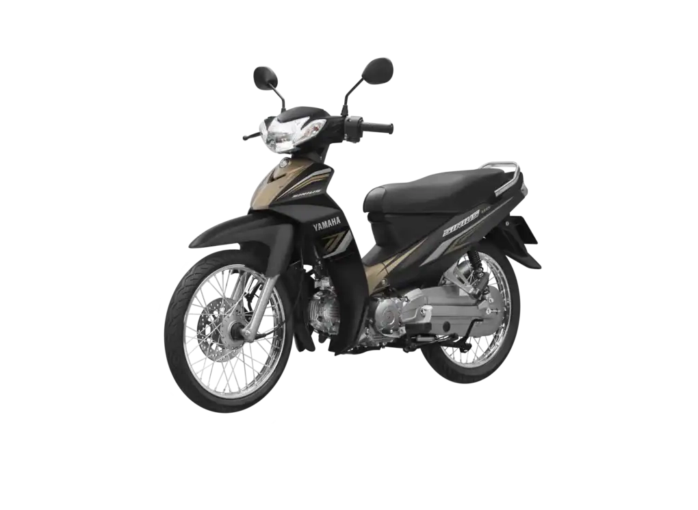 Yamaha Sirius 110 phiên bản phanh đĩa màu đen vàng đồng nhám