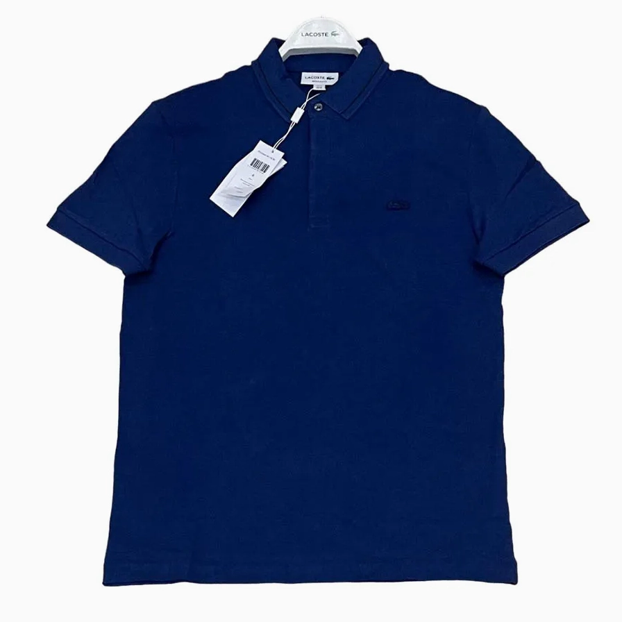 Áo polo Lacoste nam màu xanh dương, phom dáng Regular Fit