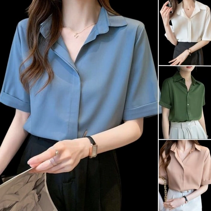 Áo sơ mi nữ tay lỡ oversize phối đồ cá tính