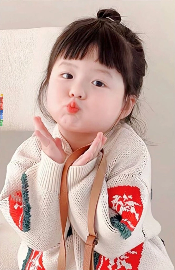 Avatar em bé gái dễ thương với nụ cười tươi