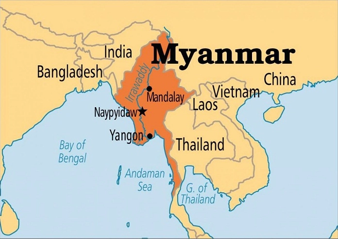 Bản đồ chi tiết các thành phố ở Myanmar