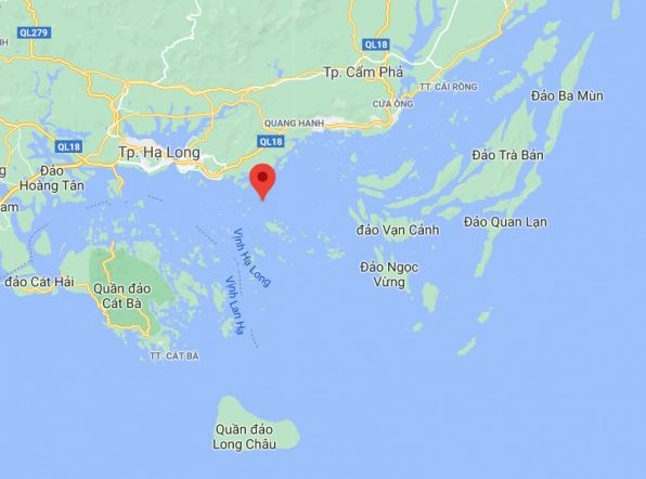 Bản đồ vị trí của Vịnh Hạ Long