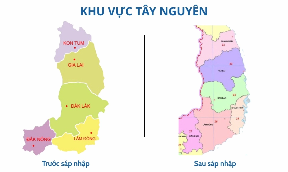 Bản đồ vùng Tây Nguyên Việt Nam