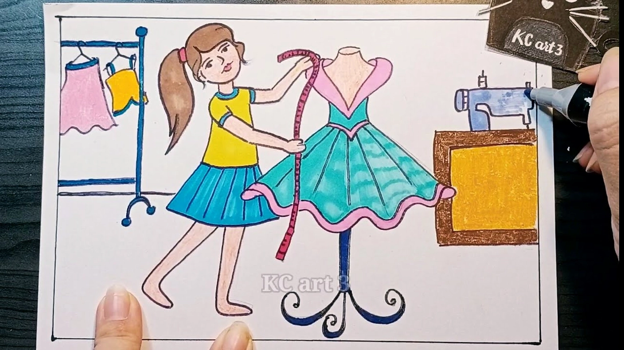 Bản vẽ phác thảo dáng người thời trang