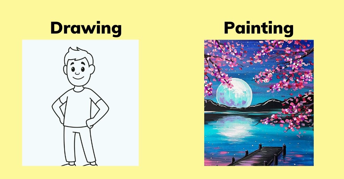 Bảng màu và dụng cụ vẽ tranh